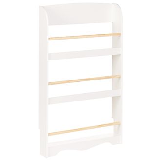 Beliani Estanter&iacute;a De Pared Colgante De Madera De Pino Mdf De 3 Baldas Para Habitaci&oacute;n Infantil Blanco Liloet