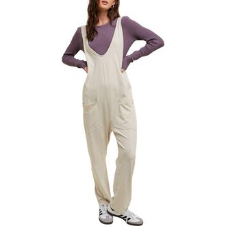 Wishlist Knit Open Back Jumpsuit in Ecru at Nordstrom Rack, Size Medium