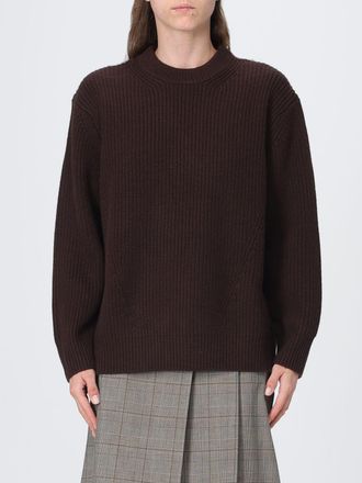 Pinko Maglia girocollo relaxed fit in pura lana con spalle cadute