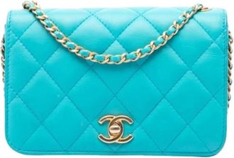 Chanel Pre-owned Vintage Flap Crossbody - - Pre-owned - Donna - Blu - ONE SIZE