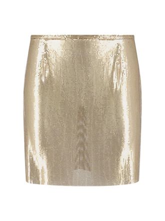 Paco Rabanne Gonna Mini In Maglia Metallica