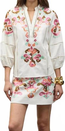 Figue Rylie V-Neckline Top In Whipped White