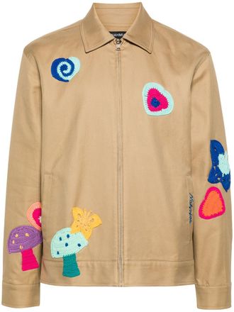 Nahmias Katoenen shirtjack met gehaakt detail - Beige