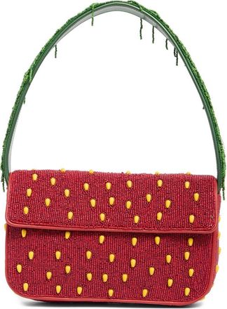 Staud Tommy Beaded Shoulder Bag in Strawberry Dream at Nordstrom