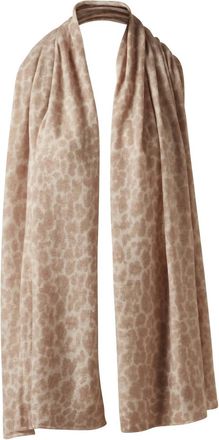 Kinross Cashmere Womens Leopard Print Wrap In Animal