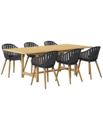 Amazonia Teak 7Pc Rectangular Patio Dining Set