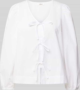 s.Oliver Red Label Regular Fit Langarmbluse aus reiner Baumwolle in Weiss, Gr&ouml;&szlig;e 38