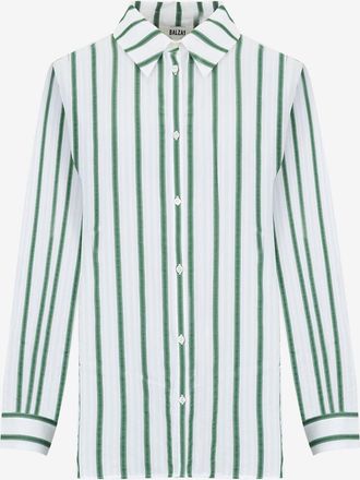 Balzac Paris Fliessendes Hemd aus gestreiftem Jacquard Liseron