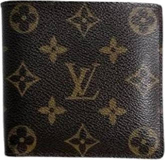 Louis Vuitton Pre-owned Monogram Bi-fold Portemonnee - Dames - Vintage Accessoires - Bruin - ONE Size - Leer - Vintage