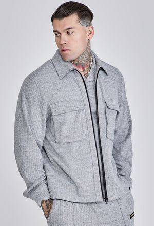 Siksilk Cazadora Overshirt Gris Smart Masculino XXL