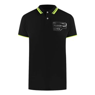 Plein Sport Zwarte Polo T-shirt met Korte Mouwen en Kraaglogo