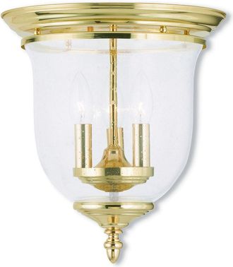 Livex Lighting Livex Legacy 3-Light Polished Brass Ceiling Mount