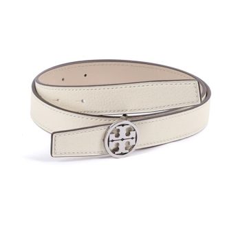 Tory Burch Miller Reversible Belt - female - Tory Burch - Belts - White - L - Accessories