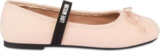 Love Moschino Ballerine con cinturino e fiocco - Rosa