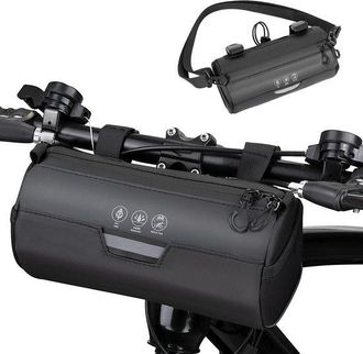 OEM Bolsa Para Bicicleta, Bolsa Para Cuadro, 2 L, Impermeable, Con Correa De Hombro Desmontable, Mtb, Paseos Al Aire Libre, Negra