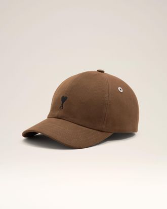 Ami Ami Paris - Brown cotton cap with Ami de Coeur Brown - Size: OS - Unisex