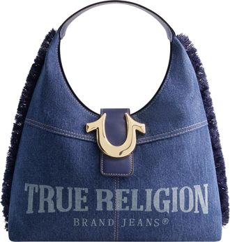 True Religion Frayed Denim Hobo