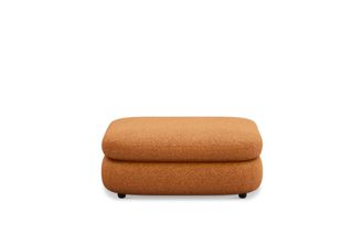 Castlery Fable Side Ottoman Customized, Performance Boucle, Rust, Spill Resistant, Ultra Deep Seats for Ottomans