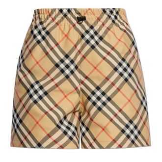 Burberry Check Twill Shorts, Brand Size 10 (US Size 8)