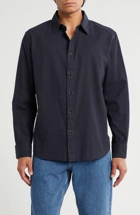 Rag & Bone Griffin Hemp & Cotton Button-Up Shirt in Navy at Nordstrom Rack, Size Xx-Large