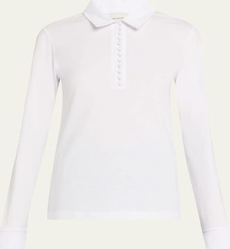 Dries Van Noten Herst Long-Sleeve Polo Shirt