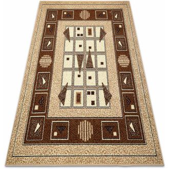RugsX Alfombra Bcf Morad Dzeta Geom&eacute;trico, Cl&aacute;sico - Beige Beige 200x300 Cm