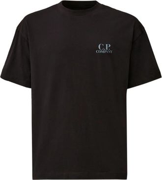 C.P. Company Logo Katoenen T-Shirt - Heren - T-shirts - Blauw - M - Katoen - Tops