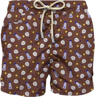 MC2 Saint Barth Lighting Micro Fantasy Shorts - Heren - Strandmode - Bruin - 2XL - Badmode