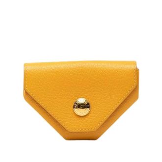Herm&egrave;s Pre-owned Wallets, female, Yellow, Size: ONE SIZE Pre-owned Coin Pouch
