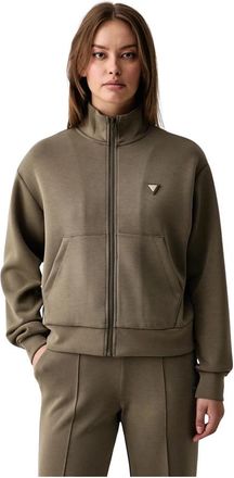 Guess Olympe Zip-through - Dames - Vesten met rits - Groen - L - Polyester - Hoodies & sweatvesten