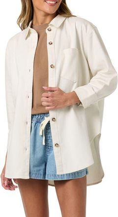 O'Neill Sevie Cotton Shacket in Tofu at Nordstrom, Size Xx-Large