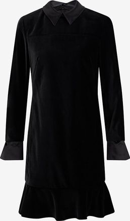 Akris Halblanges Hemdblusenkleid aus Samt
