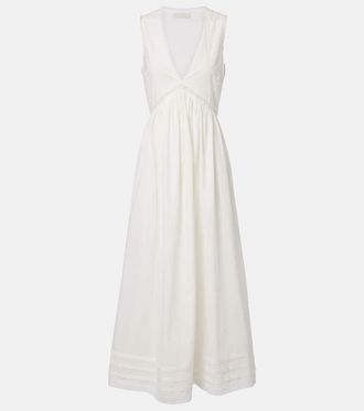 Faithfull The Brand Fiora cotton lace midi dress