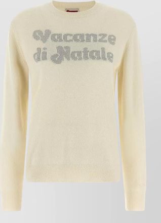 MC2 Saint Barth cashmere wool logo-jacquard crew-neck jumper