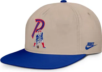 Nike New England Patriots Rewind Pro Nike Mens NFL Adjustable Hat in Brown | NF570IKZ8KV-SF5