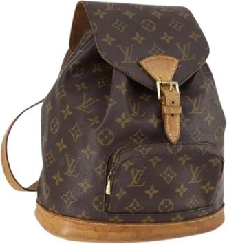 Louis Vuitton Pre-owned Backpacks, female, Brown, Size: ONE SIZE Pre-owned Vintage Canvas Backpack