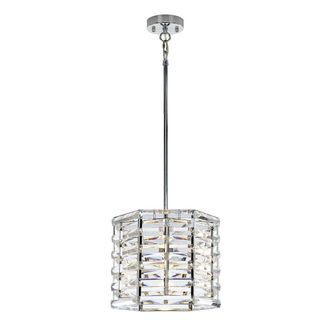Loops 1 Bulb Ceiling Pendant Light Fitting Highly Polished Nickel LED E27 60W in Metallics