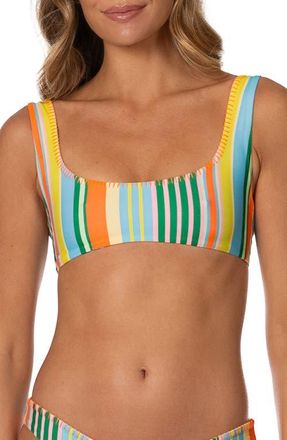 Maaji Deep Sea Lines Danna Reversible Bikini Top in Open Blue at Nordstrom, Size X-Small