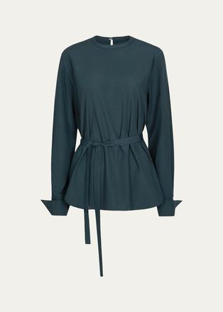 TWP The Day We Met Cotton Tie-Waist Top