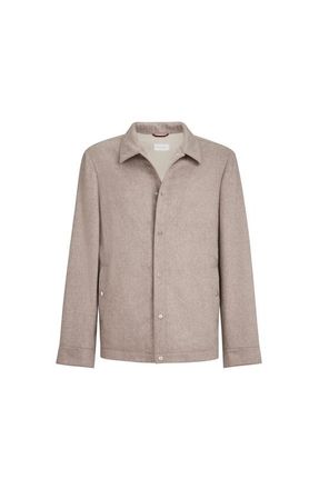 Brunello Cucinelli Cashmere flannel outerwear jacket in Light Brown at Nordstrom, Size 44 It