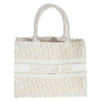 Dior Christian Dior Oblique Embroidery Medium Book Tote