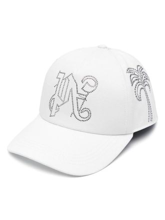Palm Angels Cappello da baseball Milano con borchie - Bianco