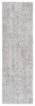 Safavieh Alfombra transicional de polipropileno blanco/goma gris, 66 x 274 cm