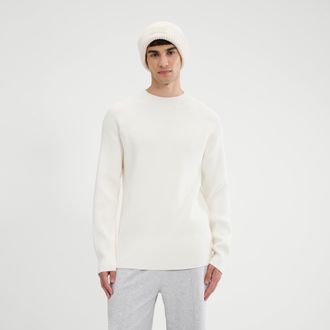 Ellesse Mens Bruciate Knitted Jumper - Off-White - Size X-Large