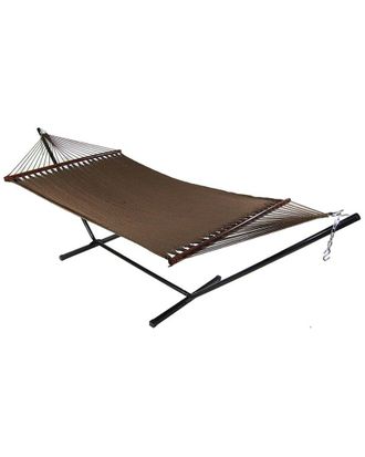Sunnydaze Soft-Spun 2-Person Caribbean Spreader Bar Hammock W/ 15 Stand