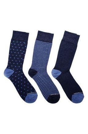Unsimply Stitched Assorted 3-Pack of Crew Socks in Blue Multi at Nordstrom Rack