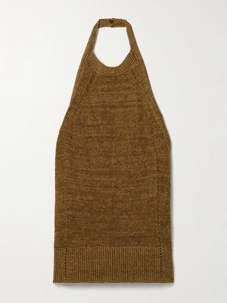 Proenza Schouler Top Con Scollo Allamericana In Maglia Leona - Marrone