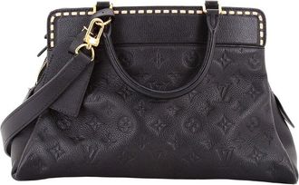 Louis Vuitton Black Whipstitch Monogram Empreinte Leather Vosges Mm (Authentic Pre-Loved)