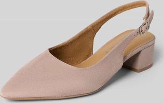 Tamaris Tamaris Slingbacks aus echtem Veloursleder in Taupe, Gr&ouml;&szlig;e 36