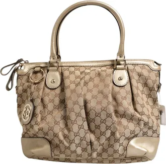 Gucci Canvas Sukey Womens Satchel (Pre-Owned)